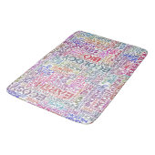 Tapis De Bain Bio Nuage de Mots Texte Motif Biodiversité (Angle)