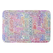 Tapis De Bain Bio Nuage de Mots Texte Motif Biodiversité (Devant)