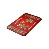 Tapis De Bain Biscuits de pain d'épices amusants (Angle)
