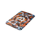 Tapis De Bain "Bitcoin Graffiti" (Style #4) Art de rue (Angle)