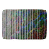 Tapis De Bain Bizarres et rayures abstraits petits carrés (Devant)