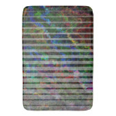 Tapis De Bain Bizarres et rayures abstraits petits carrés (devant Vertical)