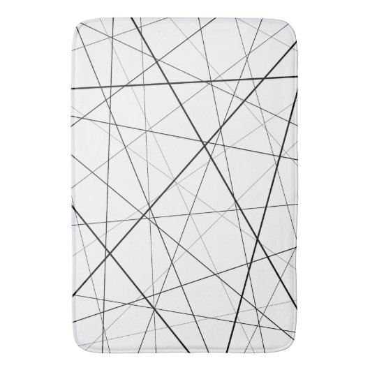 Tapis De Bain Black and white geometric pattern (devant Vertical)