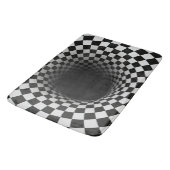 Tapis De Bain Black and White Optical Illusion Tunnel (Angle)