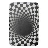 Tapis De Bain Black and White Optical Illusion Tunnel (devant Vertical)