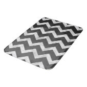 Tapis De Bain Black and white Rustic Chevron pattern (Angle)