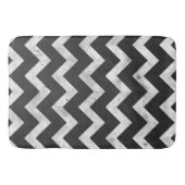 Tapis De Bain Black and white Rustic Chevron pattern (Devant)