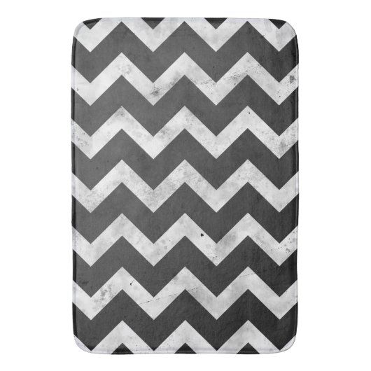 Tapis De Bain Black and white Rustic Chevron pattern (devant Vertical)