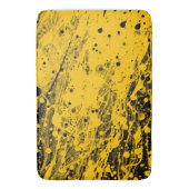 Tapis De Bain Black and Yellow Paint Splashes (devant Vertical)