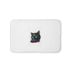 Tapis De Bain Black Cat Meowgic, Halloween Witch, Witchcraft Pen