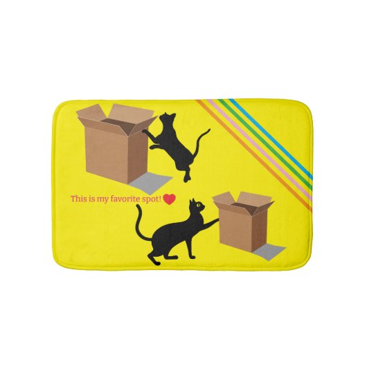 Tapis De Bain Black Cats Find a Box Bath Mat (Devant)