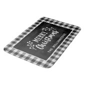 Tapis De Bain Black Check Joyeux Noël Ferme Porte (Angle)