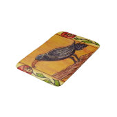 Tapis De Bain Black Crow Art Déco Art folk Rose (Angle)