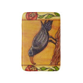 Tapis De Bain Black Crow Art Déco Art folk Rose (Devant (Vertical))