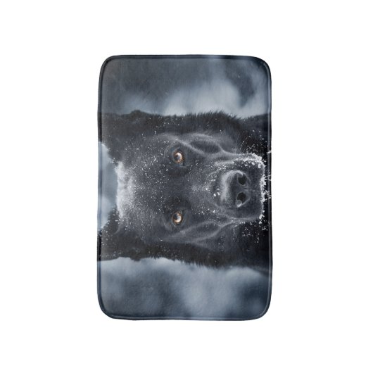 Tapis De Bain Black German Shepherd (Devant (Vertical))