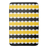 Tapis De Bain Black & Jaune Géométrique Funky Motif moderne (devant Vertical)