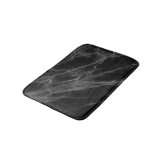 Tapis De Bain Black Marble Bath Mat (Angle)