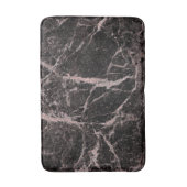 Tapis De Bain Black & Rose Gold Pink Parties scintillant Marble  (Devant (Vertical))