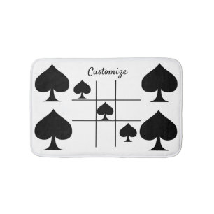Tapis De Bain Black Spades Tic Tac Toe Thunder_Cove