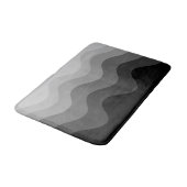 Tapis De Bain Black Wavey Stripe de bain moderne Mat (Angle)