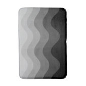 Tapis De Bain Black Wavey Stripe de bain moderne Mat (Devant (Vertical))