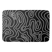 Tapis De Bain Black & white geometric texture pattern  (Devant)