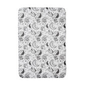 Tapis De Bain Black & White Paisley Pattern –Elegant Textile Art (Devant (Vertical))