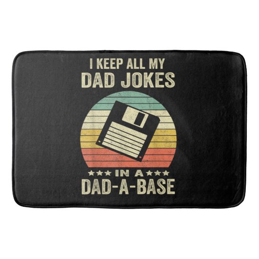 Tapis De Bain Blagues drôles de papa pour hommes dans dad-a-Base (Devant)