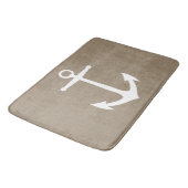 Tapis de bain blanc d'Ancre de toile de jute de (Angle)