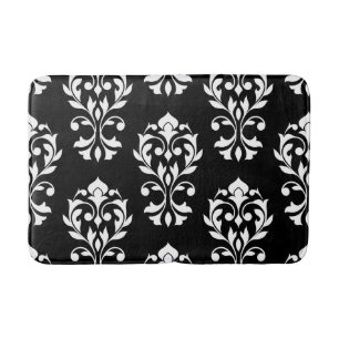 Tapis De Bain Blanc d'atterrisseur Ptn II de damassé de coeur