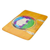 Tapis de bain blanc de Natif américain de Buffalo (Angle)