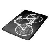 tapis de bain blanc de noir de bicyclette de vélo (Angle)