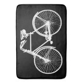 tapis de bain blanc de noir de bicyclette de vélo (devant Vertical)