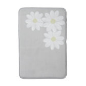 Tapis De Bain Blanc Fleur de marguerite Trio gris argent (Devant (Vertical))