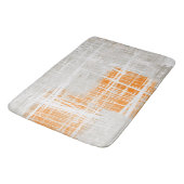 Tapis De Bain Blanc gris orange abstrait (Angle)