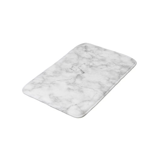 Tapis De Bain Blanc marbre (Angle)