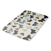 Tapis De Bain BLANC NOIR BUTTERFLIES BLEU Beauté Nature Lover (Angle)