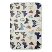 Tapis De Bain BLANC NOIR BUTTERFLIES BLEU Beauté Nature Lover (devant Vertical)