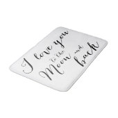 Tapis De Bain Blanc Noir Je T'Aime À La Lune Bain Mat (Angle)