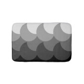 Tapis De Bain Blanc noir moderne et cercles de recouvrement gris (Devant)