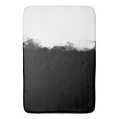 Tapis De Bain Blanc se fond avec le noir (devant Vertical)