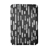 Tapis De Bain Blanc sur les lignes arrondies noires encrées Moti (Devant (Vertical))