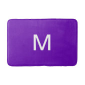 Tapis De Bain Blanc violet clair monogramme (Devant)