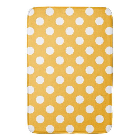 Tapis De Bain Blanchir les pois sur le jaune (devant Vertical)