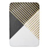 Tapis De Bain Blancs d'or géométrique noir moderne (devant Vertical)