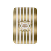 Tapis De Bain Blancs Et Dorés Avec Cadres De Fils (Devant (Vertical))