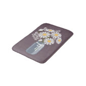 Tapis De Bain Blancs Mason Jar sur Plum Purple (Angle)