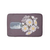 Tapis De Bain Blancs Mason Jar sur Plum Purple (Devant)
