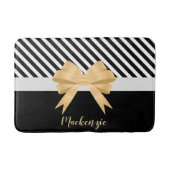 Tapis De Bain Blancs noirs Goldem Bow (Devant)