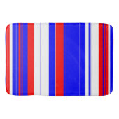 Tapis De Bain Blancs rouges et bleus (Devant)